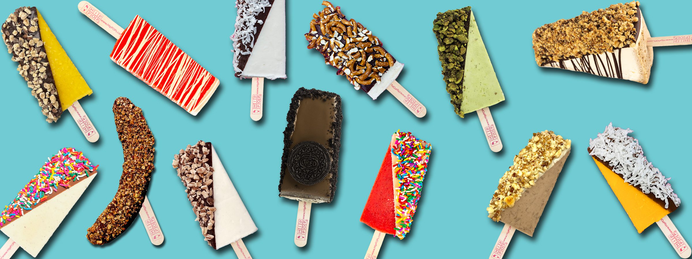 A spread of delicious and colorful HipPOPs